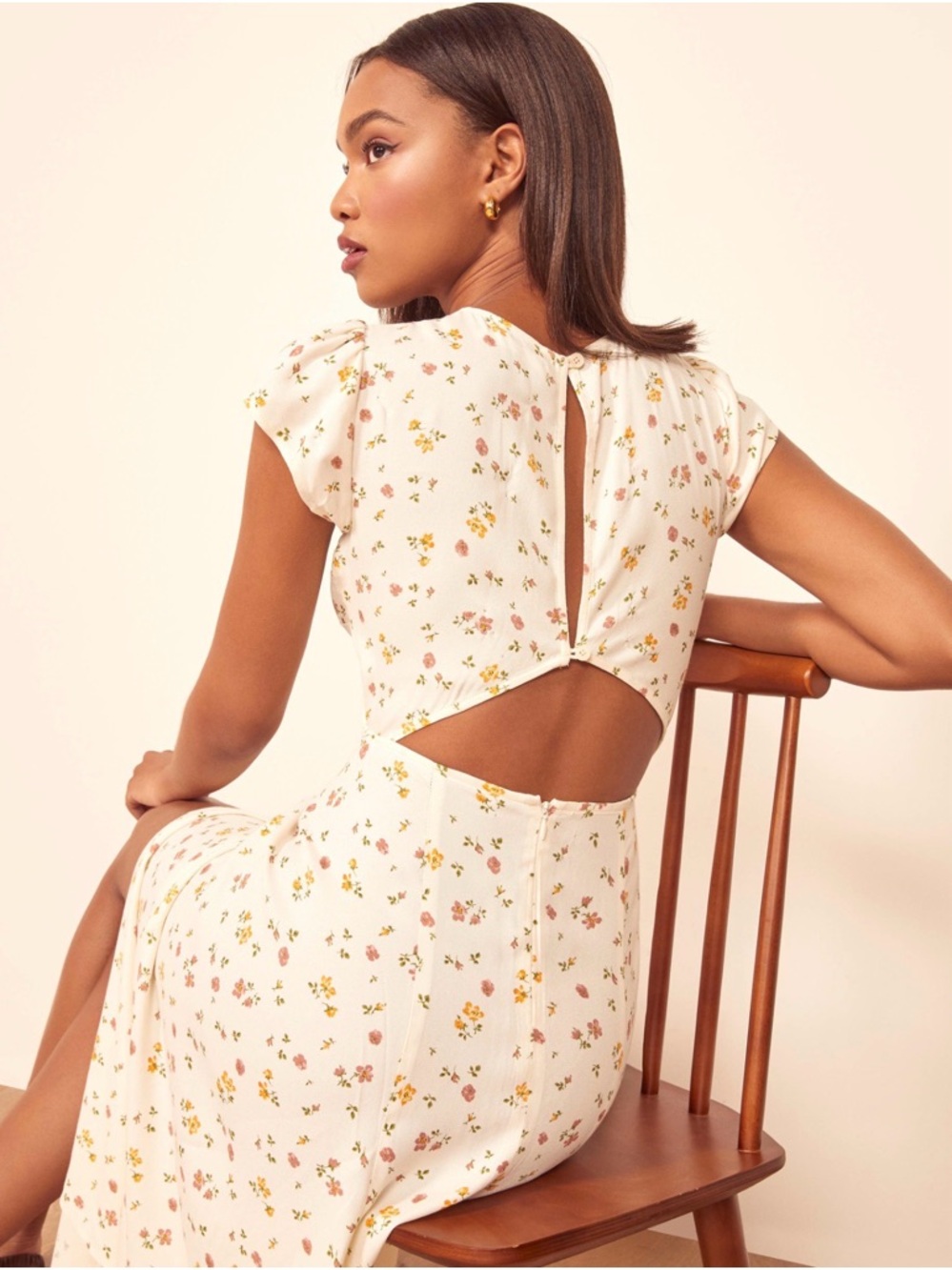 Reformation Gavin Dress Bellagio (NWT) Floral Midi Dress with High Front Slit - Picture 2 of 12